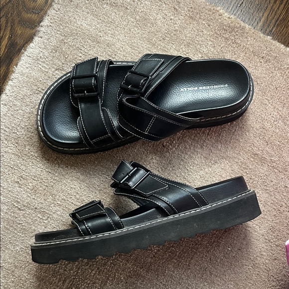 Princess Polly Black Sandals - Picture 1 of 1